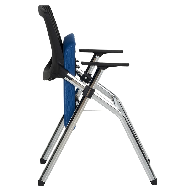 Сгъваем посетителски офис стол Carmen 1704 син